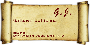 Galbavi Julianna névjegykártya